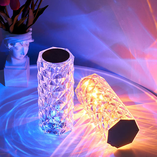 Rose Diamond Table Lamp, 16 Colors RGB with Touch with Remote Control.