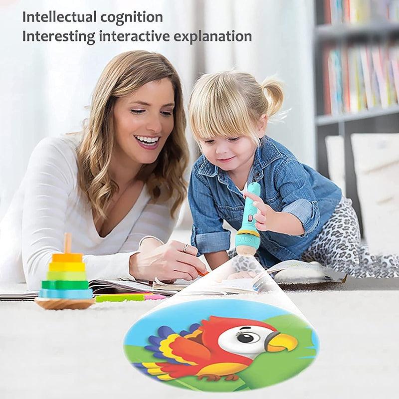 Slide Flashlight Torch Education Learning Kids Toy with 24 Diffrent Patterns
