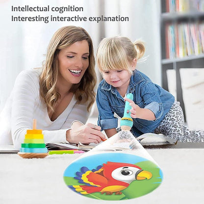 Slide Flashlight Torch Education Learning Kids Toy with 24 Diffrent Patterns