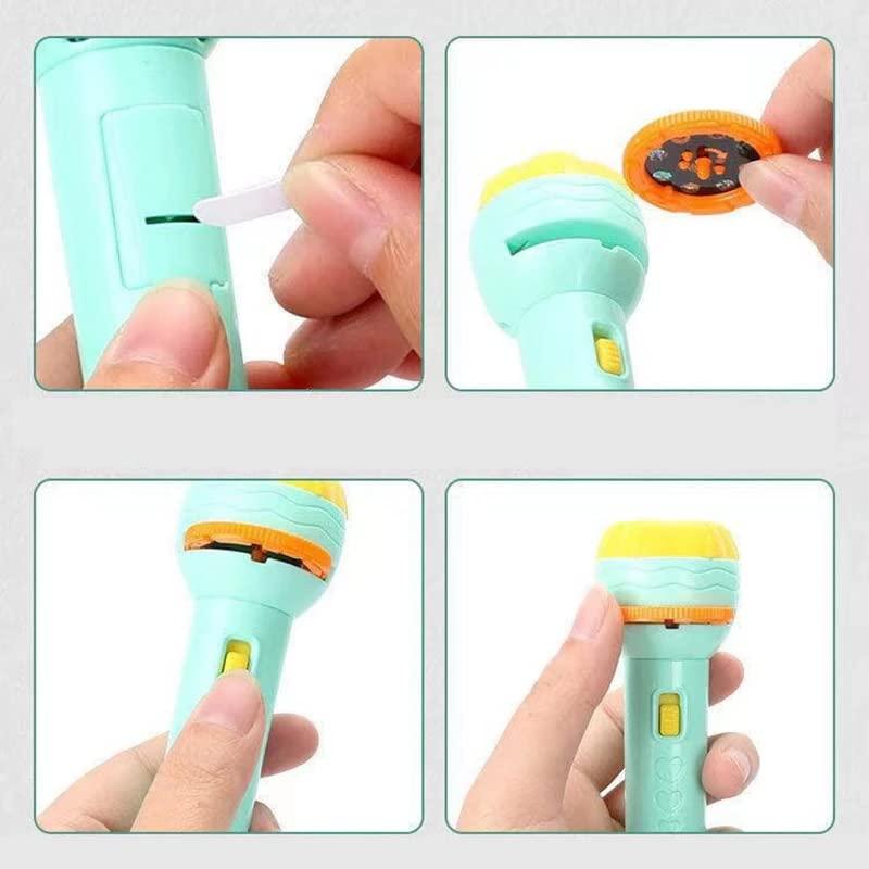 Slide Flashlight Torch Education Learning Kids Toy with 24 Diffrent Patterns